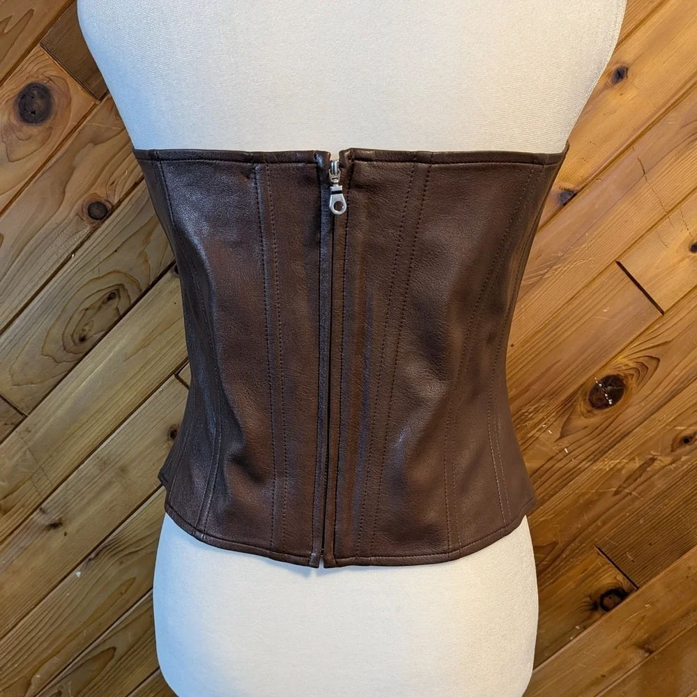 Miaou Dark Brown Leia Corset Size Medium - Picture 4 of 6